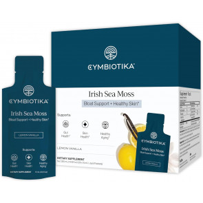 Органический морской мох Cymbiotika Irish Sea Moss Lemon Vanilla с алоэ вера и минералами 390 мл 26 пакетиков