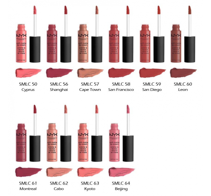 Матова помада-крем NYX Cosmetics Soft Matte Lip Cream (8 мл)