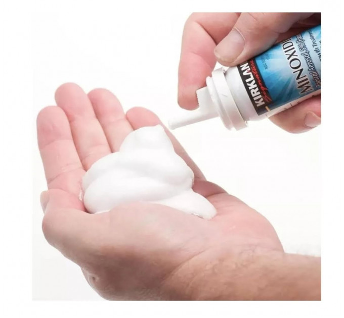 Набор мужской косметики от выпадения волос Kirkland Signature Minoxidil 5% (3 флакона пены по 60 г)