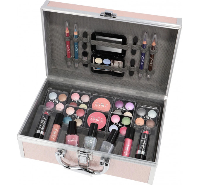 Подарунковий набір декоративної косметики в кейсі Zmile Cosmetics Vanity Case Vegan 42 предмети