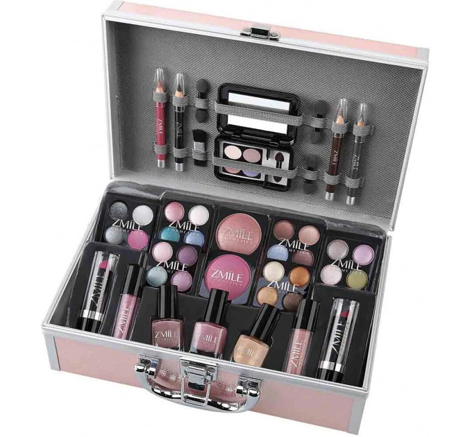 Подарунковий набір декоративної косметики в кейсі Zmile Cosmetics Vanity Case Vegan 42 предмети