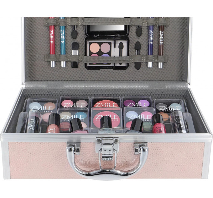 Подарунковий набір декоративної косметики в кейсі Zmile Cosmetics Vanity Case Vegan 42 предмети