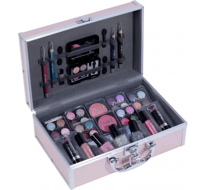 Подарунковий набір декоративної косметики в кейсі Zmile Cosmetics Vanity Case Vegan 42 предмети