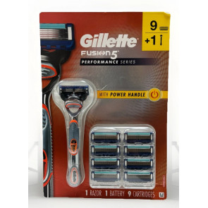 Набір для гоління Gillette Fusion5 Performance Series Power Handle з мікровібрацією (станок 1 батарейка і 9 змінних картриджів) Набір для гоління Gillette Fusion5 Performance Series Power Handle з мікровібрацією (станок 1 батарейка і 9 змінних картриджів)