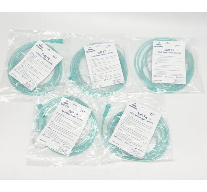Киснева назальна трубка Medical Sales Supply Soft Fit MSSGC7 доросла 2.1 м зелена