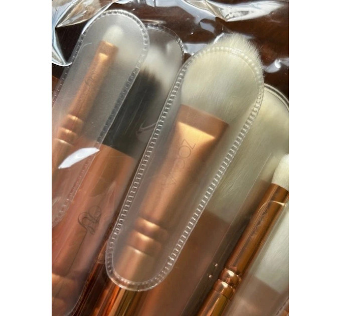 Професійний набір кистей для макіяжу Zoeva Makeup Artist Zoe Bag Rose Golden Vol 3 з сумкою 30 шт.