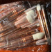 Професійний набір кистей для макіяжу Zoeva Makeup Artist Zoe Bag Rose Golden Vol 3 з сумкою 30 шт.
