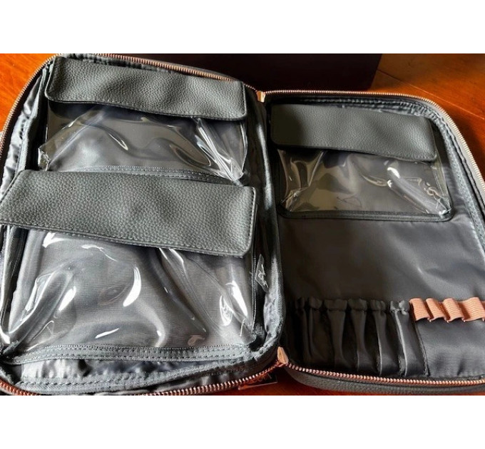 Професійний набір кистей для макіяжу Zoeva Makeup Artist Zoe Bag Rose Golden Vol 3 з сумкою 30 шт.
