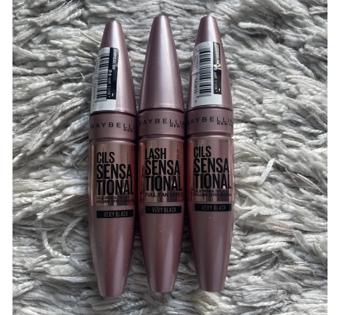 Туш для об'єму та підкручування вій Maybelline New York Lash Sensational Very Black (9.5 мл)