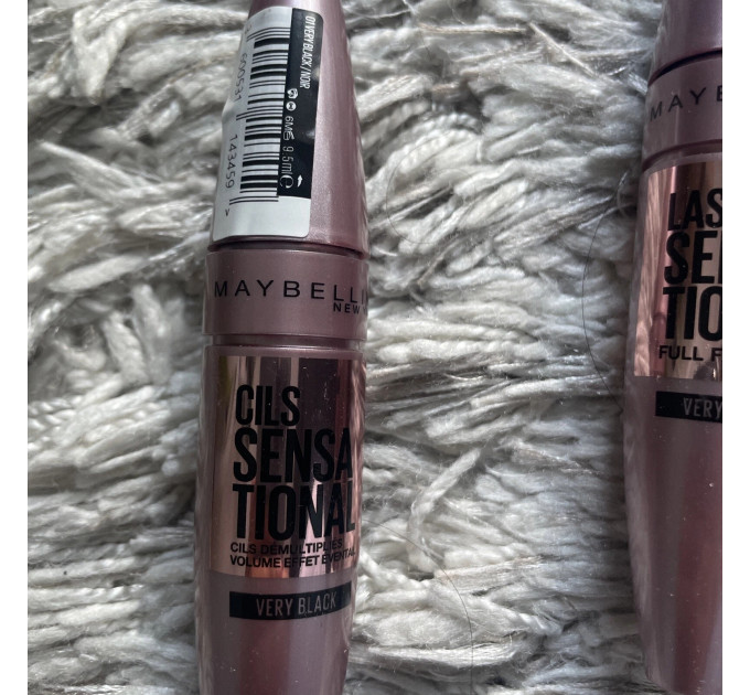 Туш для об'єму та підкручування вій Maybelline New York Lash Sensational Very Black (9.5 мл)