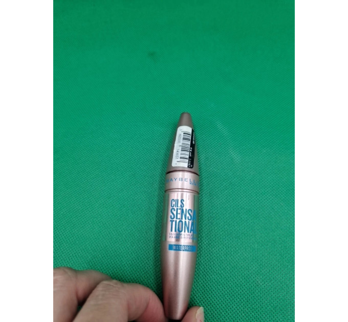 Водостійка туш для об'єму та підкручування вій Maybelline New York Lash Sensational Waterproof Black (9.5 мл)