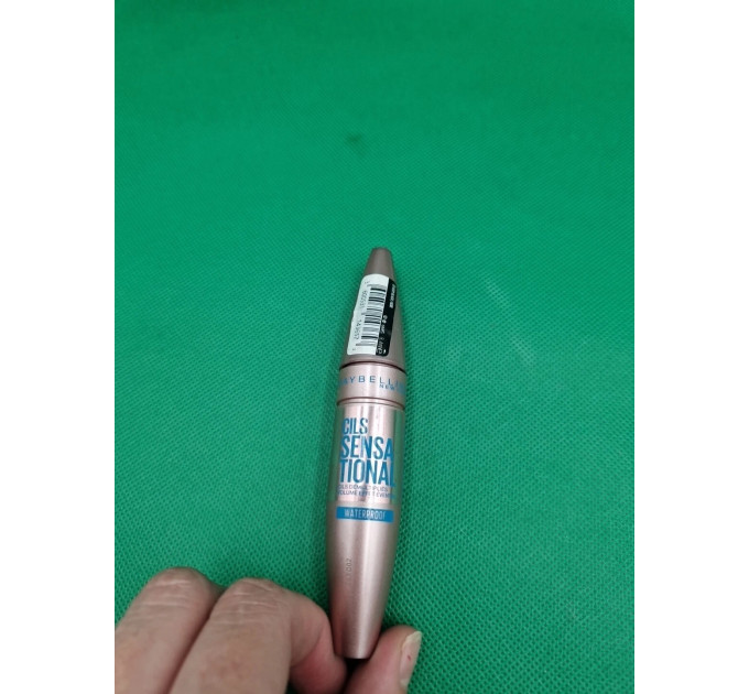 Водостійка туш для об'єму та підкручування вій Maybelline New York Lash Sensational Waterproof Black (9.5 мл)
