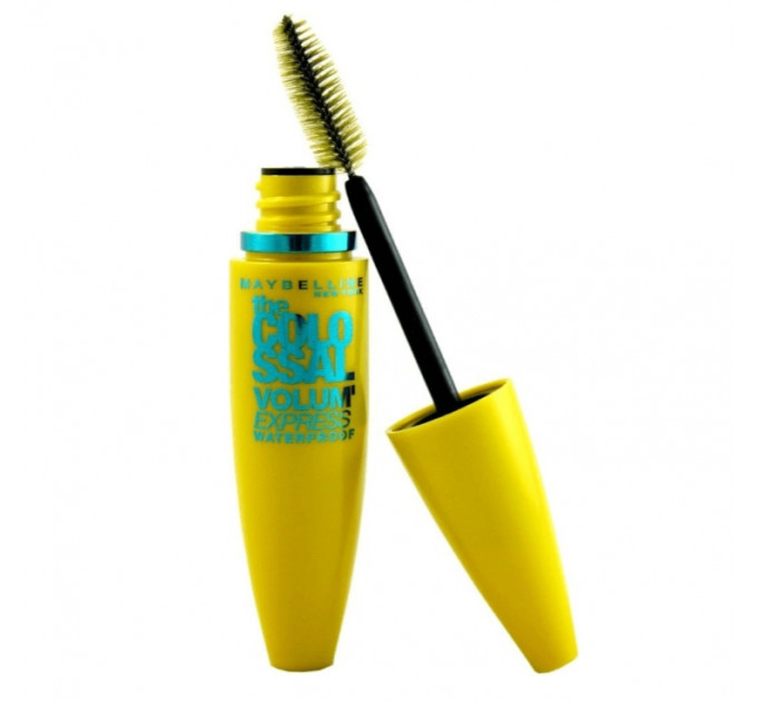 Водостійка об'ємна туш для вій Maybelline New York Volum' Express The Colossal Waterproof 01 Black (10.7 мл)