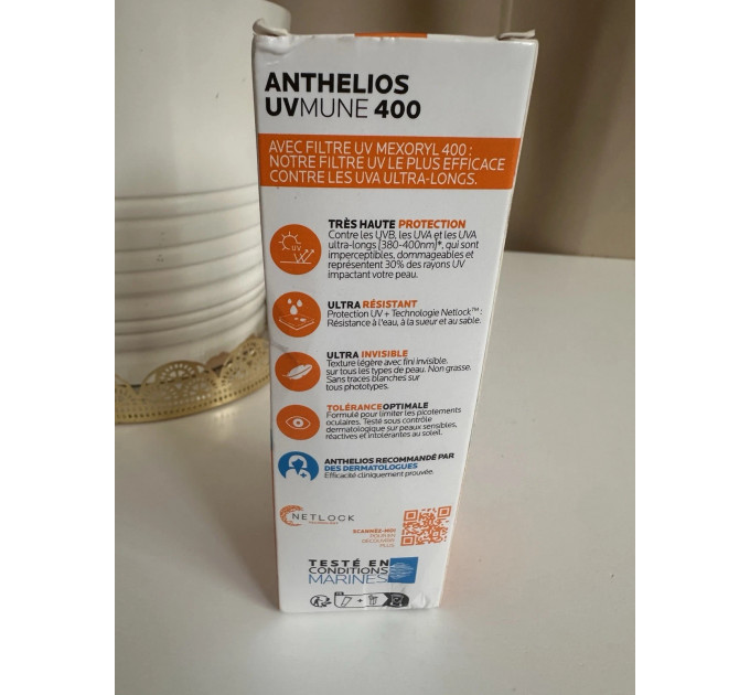 Сонцезахисний флюїд для обличчя La Roche-Posay Anthelios UVMUNE 400 SPF 50+ Invisible Fluid (50 мл)