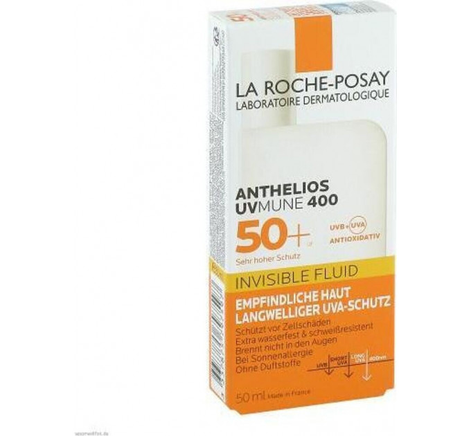 Сонцезахисний флюїд для обличчя La Roche-Posay Anthelios UVMUNE 400 SPF 50+ Invisible Fluid (50 мл)