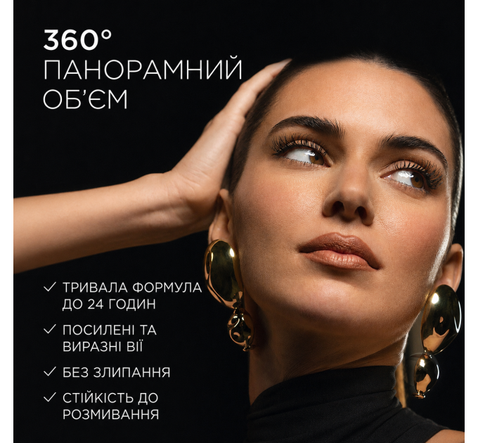 Туш для об'єму та розкритого погляду L'Oréal Paris Panorama All Night Black (9.9 мл)