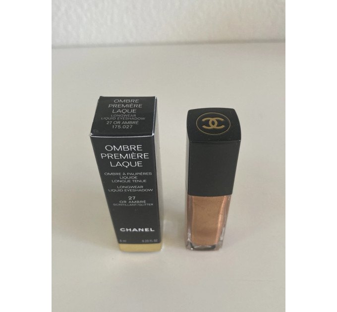 Рідкі сяючі тіні для повік Chanel Ombre Première Laque 27 Or Ambré 6 мл