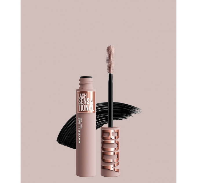 Водостійка об'ємна та підкручуюча туш для вій Maybelline New York Lash Sensational Body Mascara Waterproof 01 Black 9.7 мл