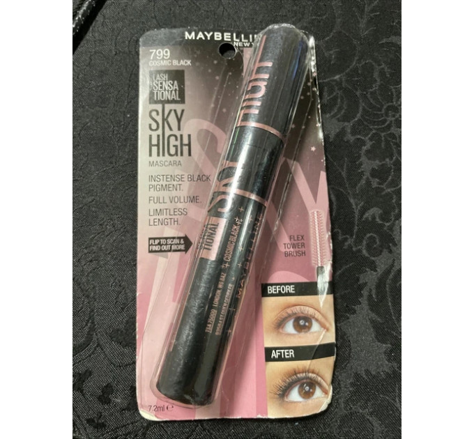 Туш для створення об'єму та подовження Maybelline New York Lash Sensational Sky High Cosmic Black (7.2 мл)