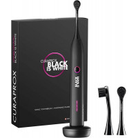 Преміальна швейцарська зубна щітка для відбілювання Curaprox Black is white Hydrosonic з 2 насадками, кейсом і зарядним пристроєм Преміальна швейцарська зубна щітка для відбілювання Curaprox Black is white Hydrosonic з 2 насадками, кейсом і зарядним пристроєм