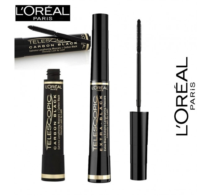 Подовжуюча туш для вій L'Oréal Paris Telescopic Extra Black (Екстрачорний) 8 мл