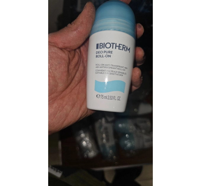 Жіночий роликовий дезодорант-антиперспірант для чутливої шкіри Biotherm Deo Pure Roll-On 75 мл