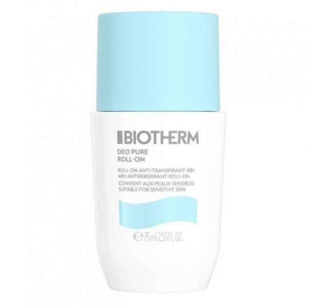 Жіночий роликовий дезодорант-антиперспірант для чутливої шкіри Biotherm Deo Pure Roll-On 75 мл