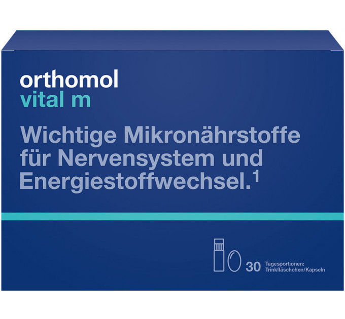 Витамины для мужчин Orthomol Vital M (питьевая суспензия и капсулы на 30 дней)