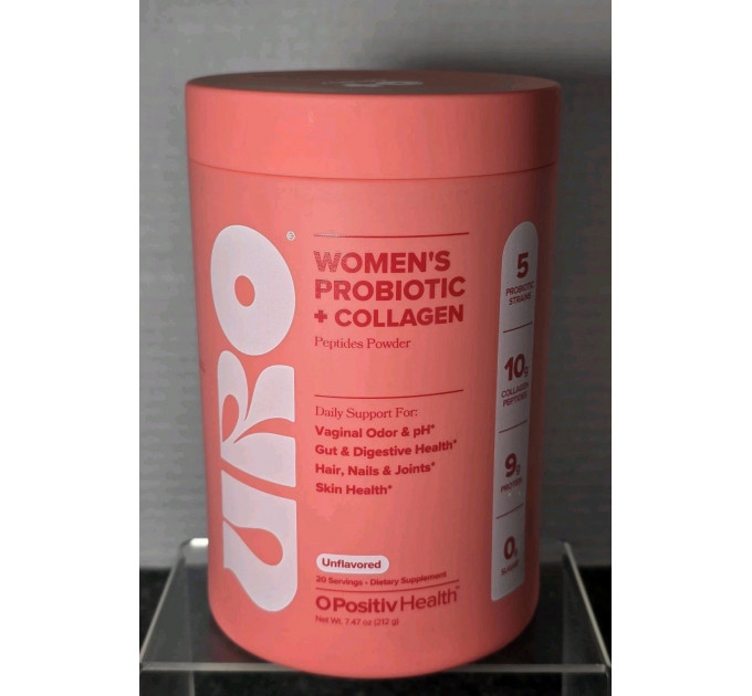 Пробіотики для жінок з пептидами колагену O Positiv URO Women’s Probiotic + Collagen Peptides Powder 212 г Made in USA