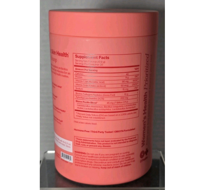 Пробіотики для жінок з пептидами колагену O Positiv URO Women’s Probiotic + Collagen Peptides Powder 212 г Made in USA