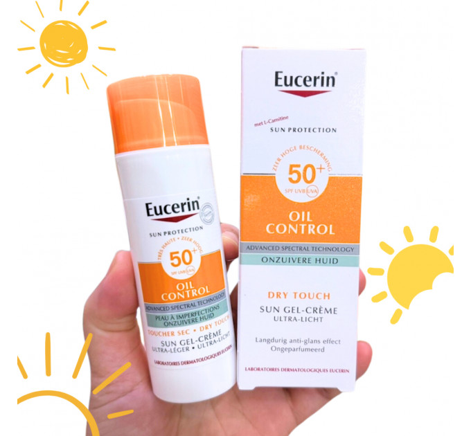 Сонцезахисний гель-крем для жирної та проблемної шкіри Eucerin Oil Control SPF 50+ 50 мл