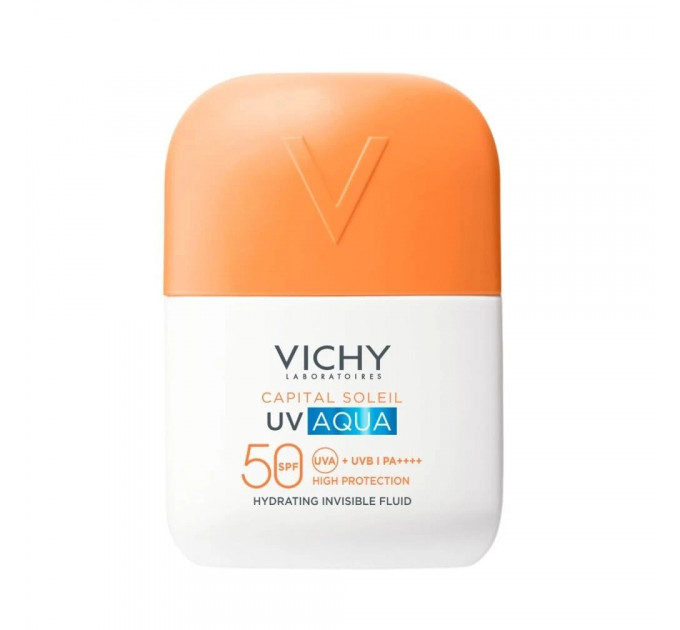 Сонцезахисний зволожуючий невидимий флюїд для обличчя Vichy Capital Soleil UV Aqua Hydrating Invisible Fluid SPF 50 (50 мл)
