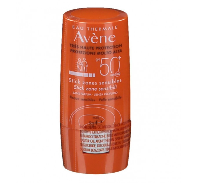 Сонцезахисний стик для чутливих зон Avène Stick Zones Sensibles SPF 50+ (8 г)