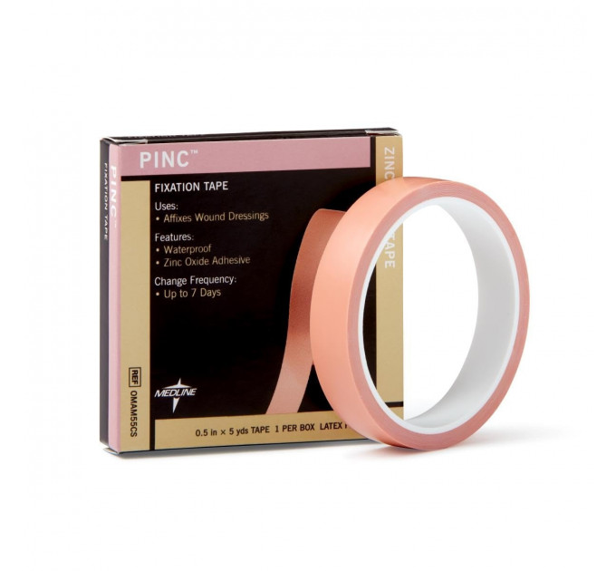 Фіксуючий гіпоалергенний пластир з оксидом цинку Medline PINC Zinc Oxide Fixation Tape 1.2 см х 4.5 м