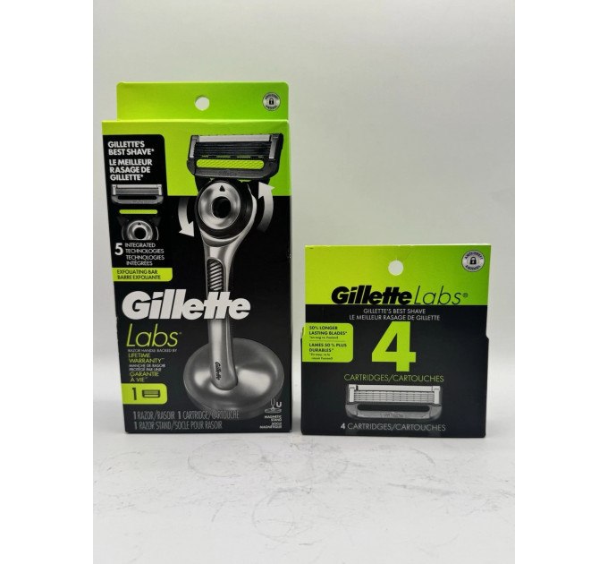 Бритва Gillette Labs Razor з відлущувальною смужкою (1 бритва + 1 магнітна підставка + 5 картриджів)