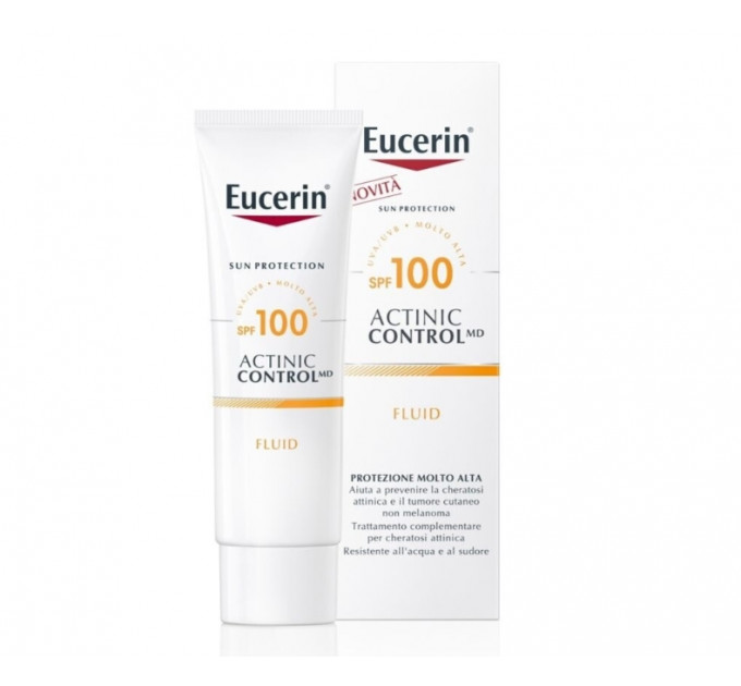 Сонцезахисний флюїд проти актиничного кератозу Eucerin Actinic Control MD SPF100 (80 мл)