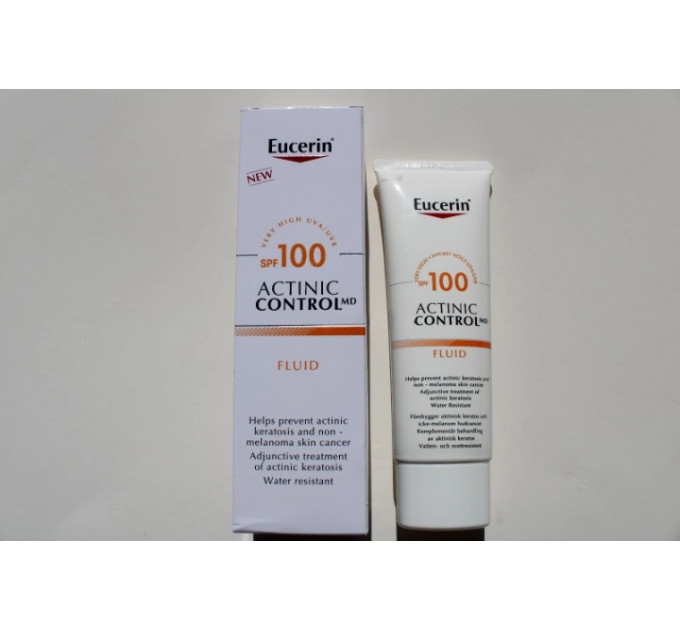 Сонцезахисний флюїд проти актиничного кератозу Eucerin Actinic Control MD SPF100 (80 мл)