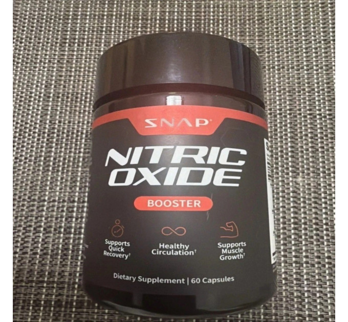Предтренировочный комплекс аминокислот бустер оксида азота SNAP Nitric Oxide Booster дозировка 1500 мг 60 вегетарианских капсул