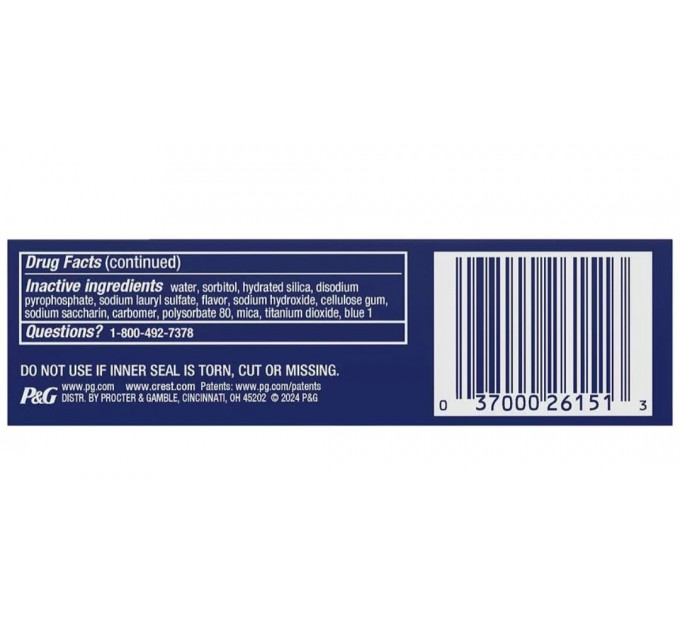 Набір для відбілювання зубів паста Crest 3D White Advanced Radiant Mint 68 г і м'яка зубна щітка Oral-B Advanced Whitening
