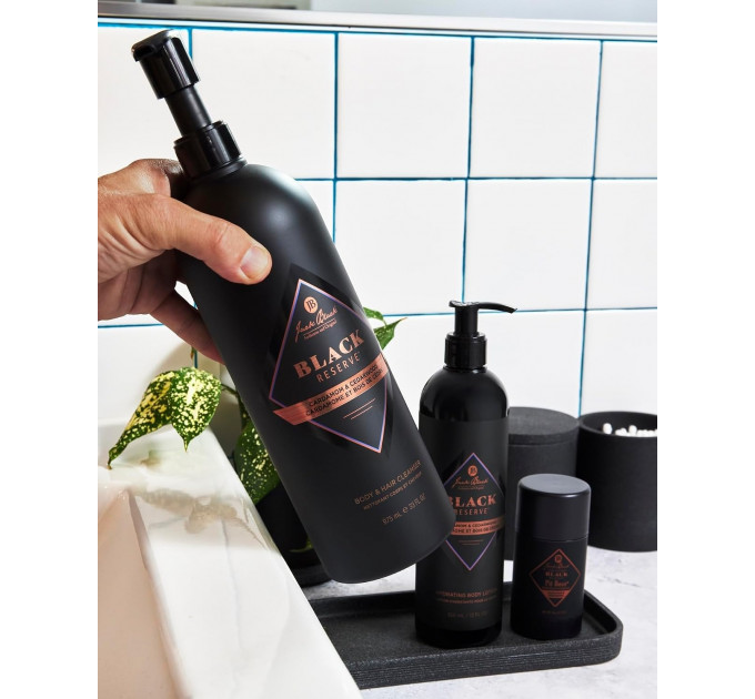 Подарунковий набір чоловічої косметики для тіла Jack Black Black Reserve Body Collection (гель 88 мл + лосьйон 88 мл + дезодорант 78 г)
