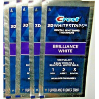 Смужки для відбілювання зубів Crest 3D Whitestrips Brilliance White набір 4 саше по 2 смужки