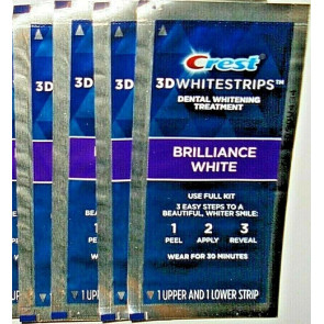 Смужки для відбілювання зубів Crest 3D Whitestrips Brilliance White набір 4 саше по 2 смужки