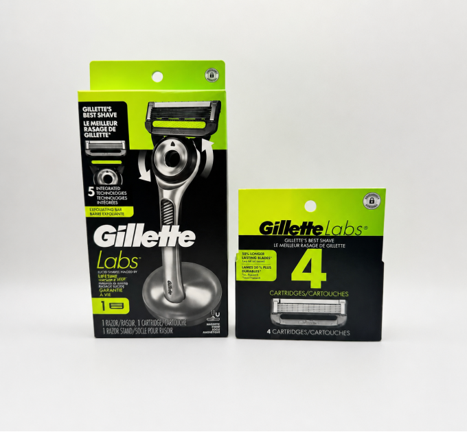 Бритва Gillette Labs Razor з відлущувальною смужкою + підставка + 5 картриджів