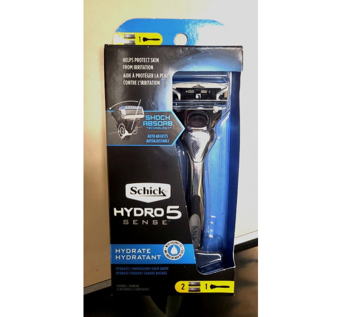 Schick Hydro 5 Sense Sensitive станок для гоління для чоловіків + 2 картриджа