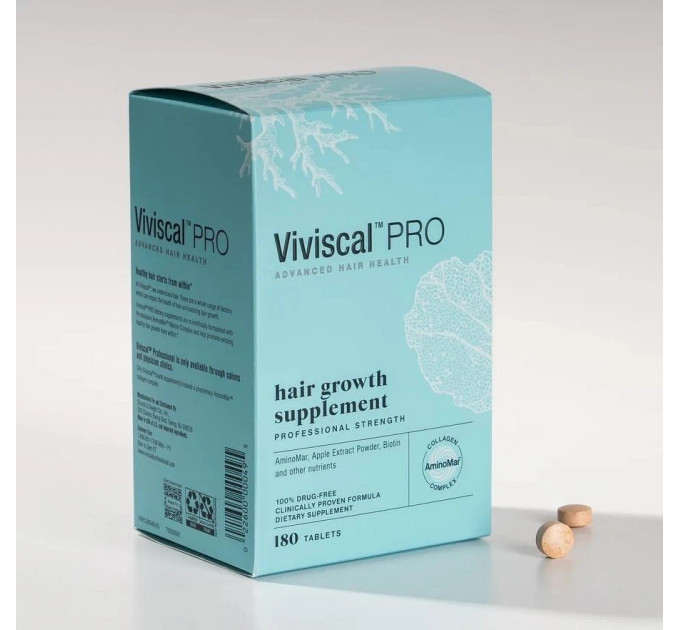 Дієтична добавка для росту волосся Viviscal Pro Advanced Hair Health для чоловіків і жінок 180 таблеток