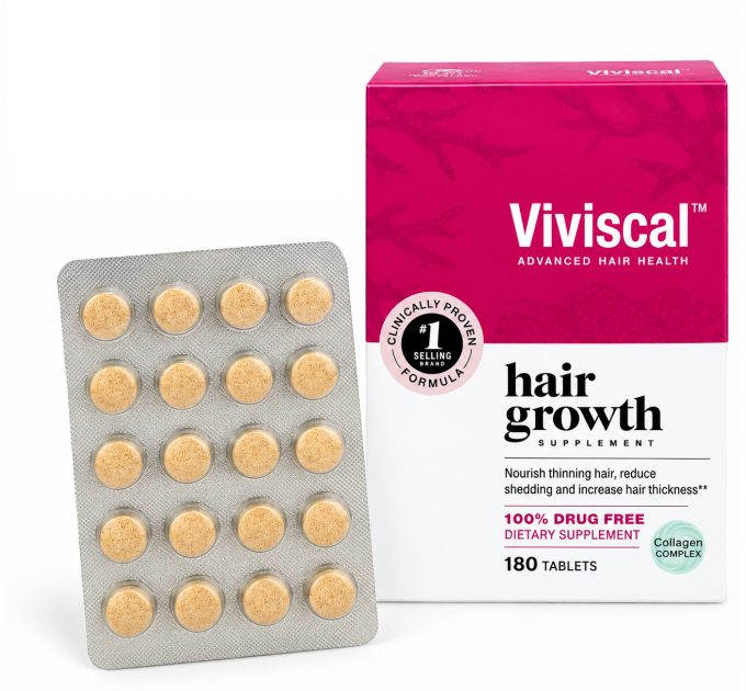 Жіночий комплекс для відновлення та стимулювання росту волосся Viviscal Hair Growth Supplement 180 таблеток курс на 3 місяці