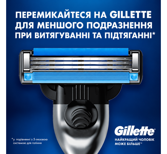 Чоловіча бритва з плаваючою головкою Gillette Mach3 чорний метал (1 станок + 1 картридж)