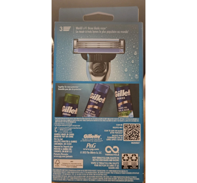 Чоловіча бритва з плаваючою головкою Gillette Mach3 чорний метал (1 станок + 1 картридж)