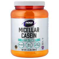 Казеиновый протеин для спортсменов NOW Sports Micellar Casein Protein Powder натуральный вкус 816 г