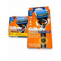 Мужской набор для бритья для бритья Gillette Fusion5 Proglide Power (1 станок + 1 батарейка + 8 картриджей)